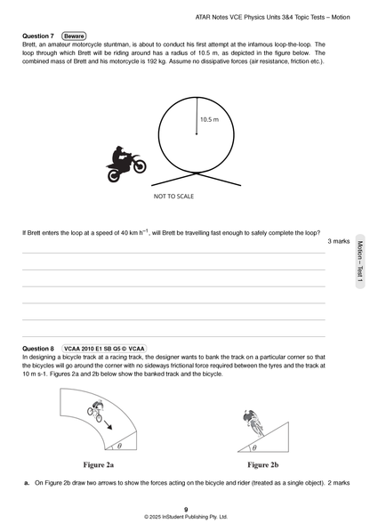 ATAR Notes VCE Physics 3&4 Topic Tests (2025-2027)