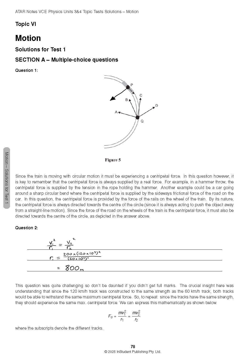 ATAR Notes VCE Physics 3&4 Topic Tests (2025-2027)