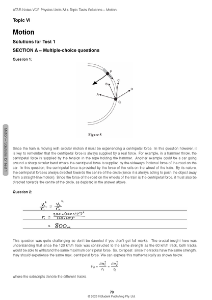 ATAR Notes VCE Physics 3&4 Topic Tests (2025-2027)