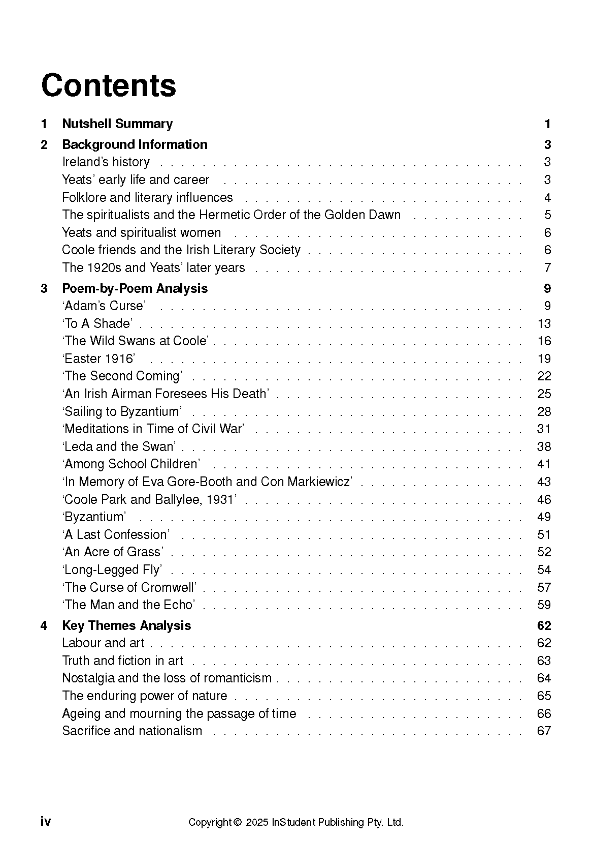 ATAR Notes Text Guide: Selected Poems by W.B. Yeats