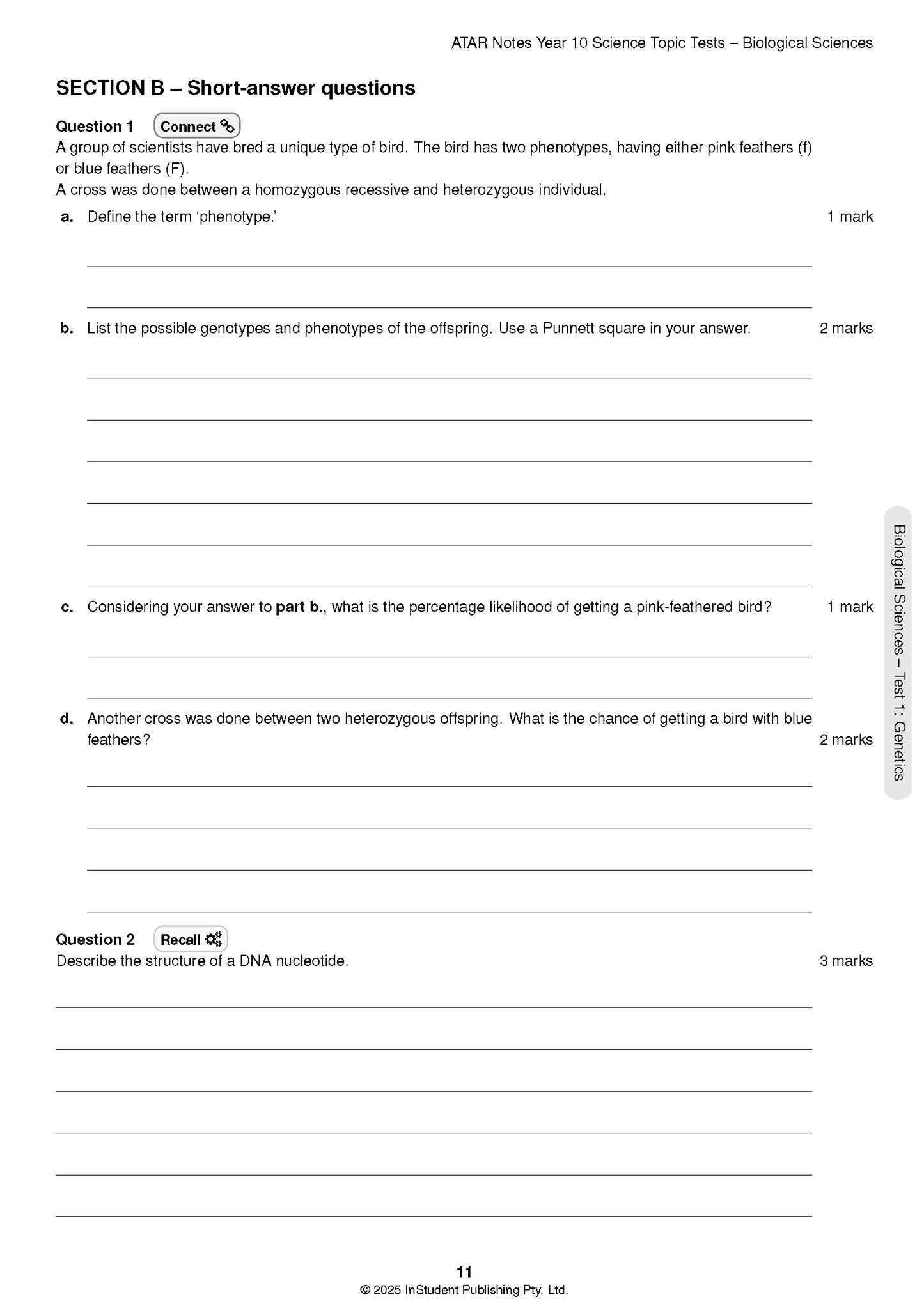 ATAR Notes Year 10 Science Topic Tests (2026-2028)