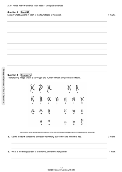 ATAR Notes Year 10 Science Topic Tests (2026-2028)