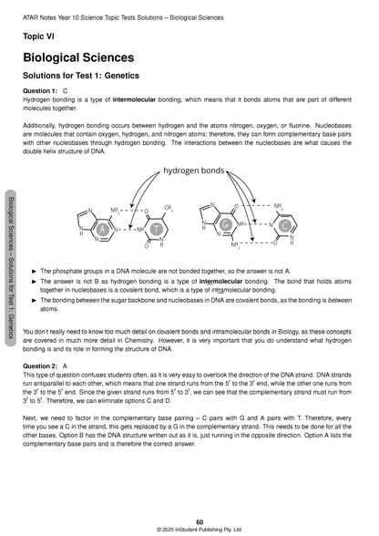 ATAR Notes Year 10 Science Topic Tests (2026-2028)