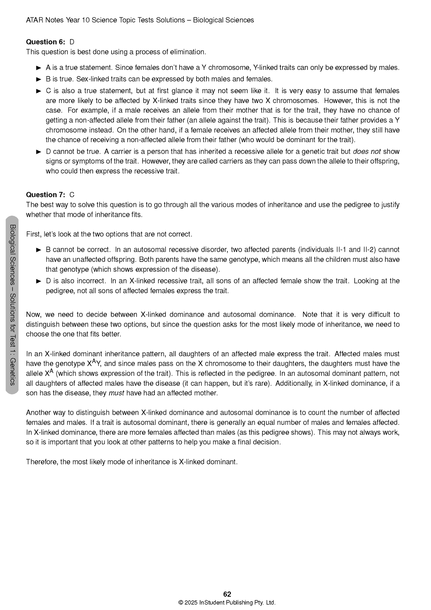 ATAR Notes Year 10 Science Topic Tests (2026-2028)