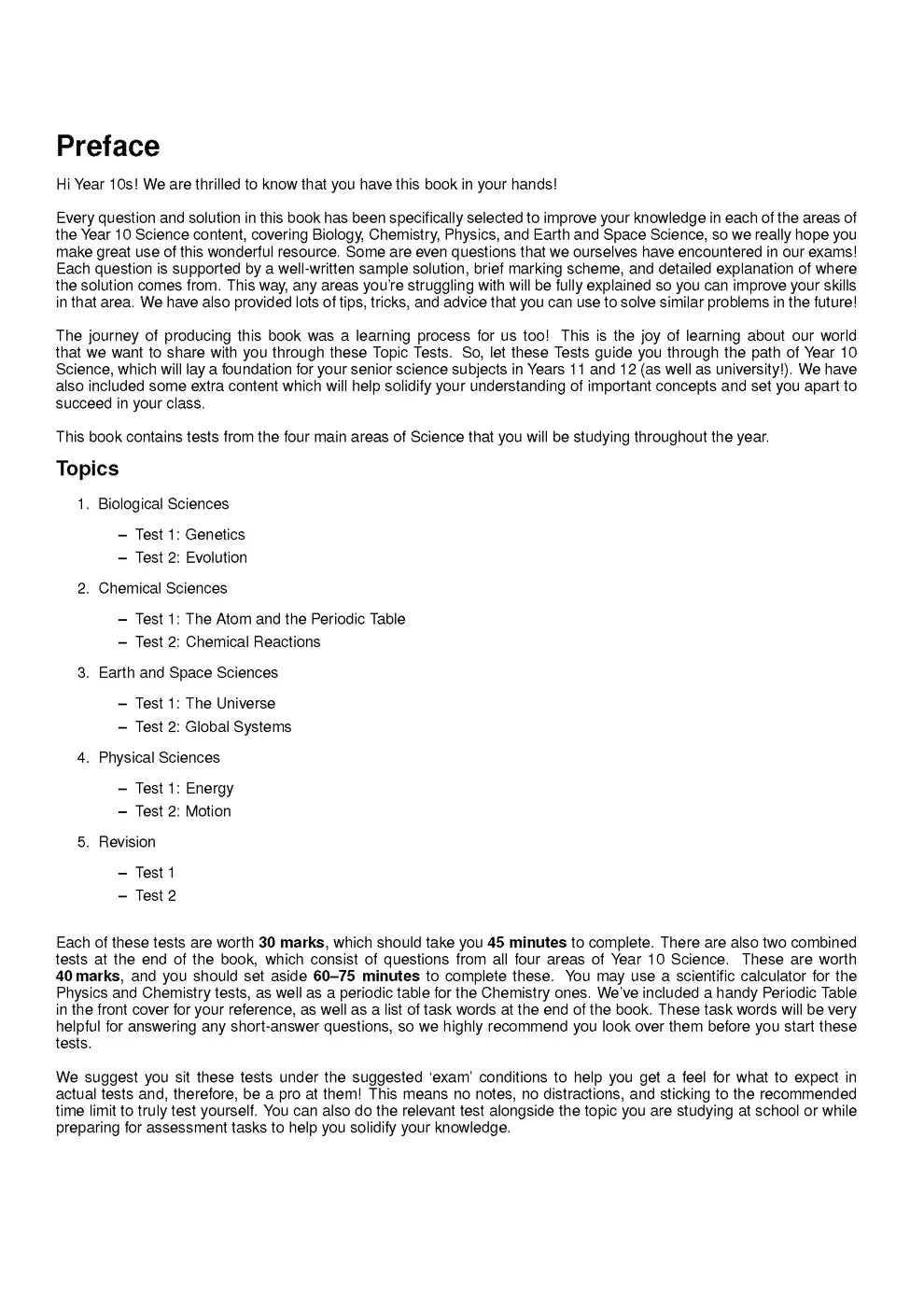 Top Marks Year 10 Science Bundle