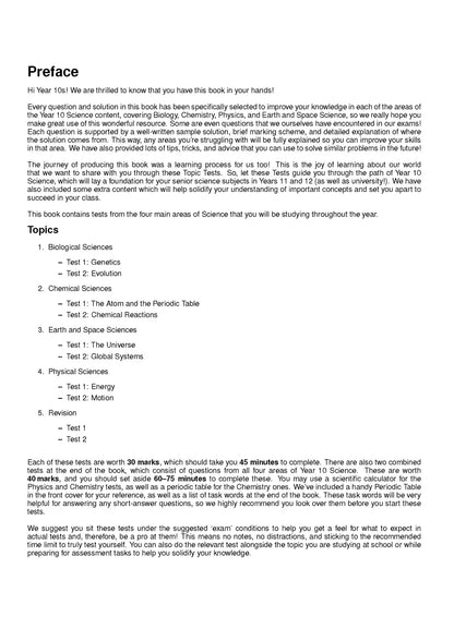 Top Marks Year 10 Science Bundle