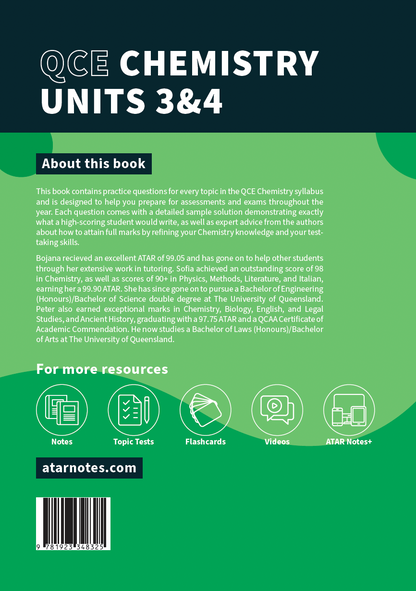 ATAR Notes QCE Chemistry 3&4 Topic Tests (2026-2028)