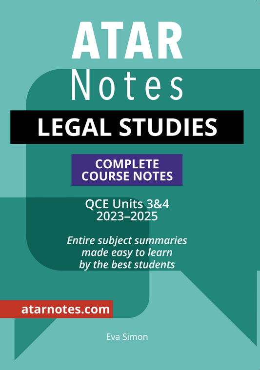 ATAR Notes QCE Legal Studies 3&4 Complete Course Notes