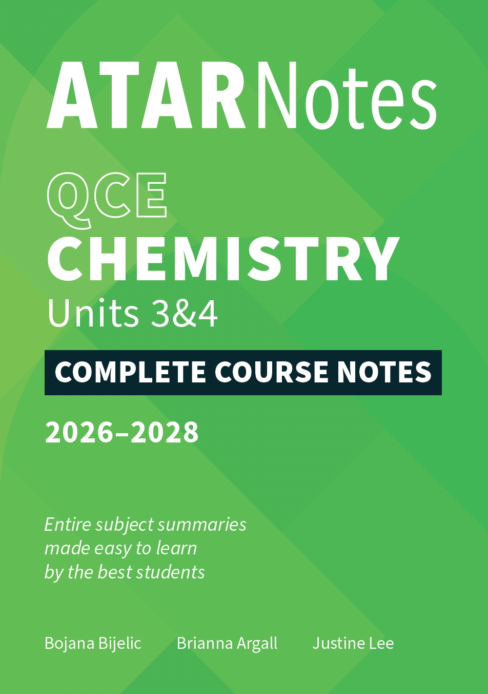 ATAR Notes QCE Chemistry 3&4 Complete Course Notes (2026-2028)