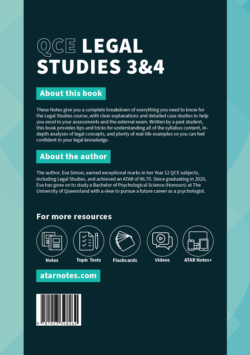 ATAR Notes QCE Legal Studies 3&4 Complete Course Notes (2026-2028)