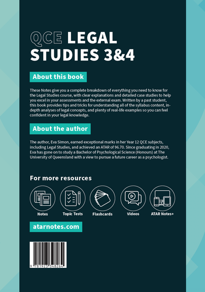 ATAR Notes QCE Legal Studies 3&4 Complete Course Notes (2026-2028)