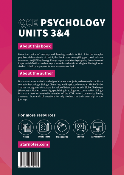 ATAR Notes QCE Psychology 3&4 Complete Course Notes (2026-2028)