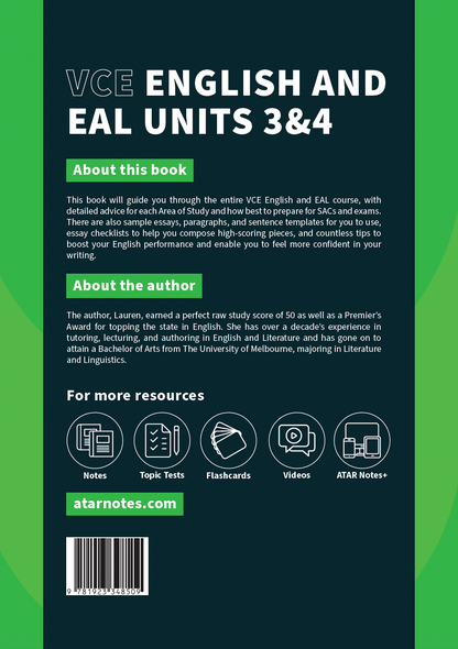 ATAR Notes VCE English and EAL 3&4 Notes (2025-2027)