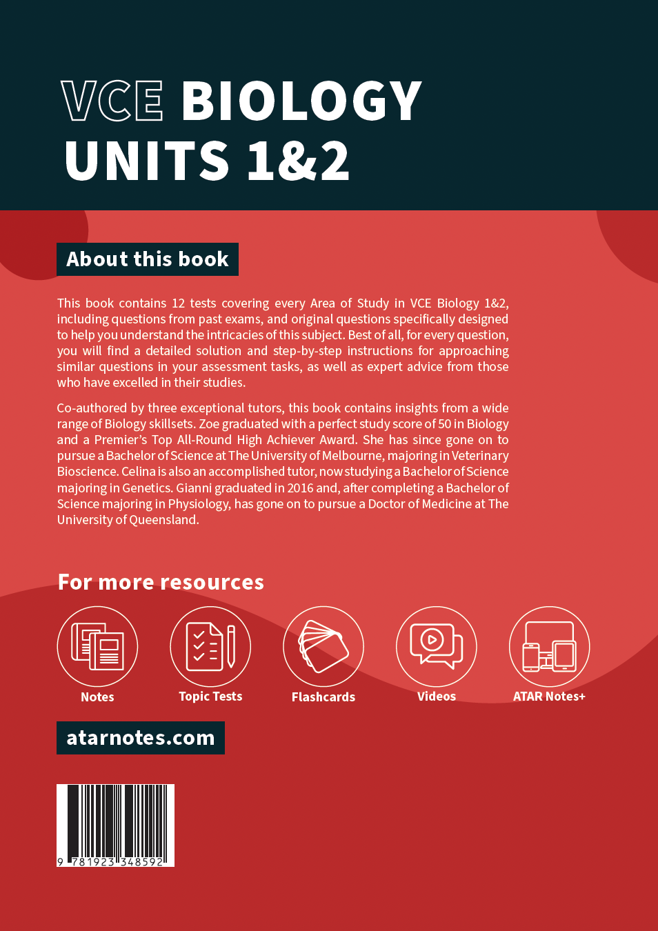 ATAR Notes VCE Biology 1&2 Topic Tests (2025-2026)