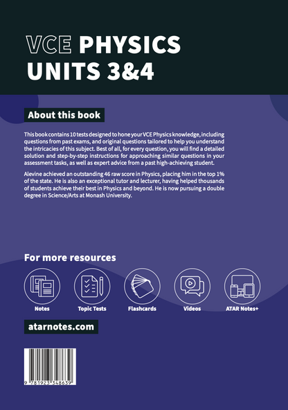 ATAR Notes VCE Physics 3&4 Topic Tests (2025-2027)