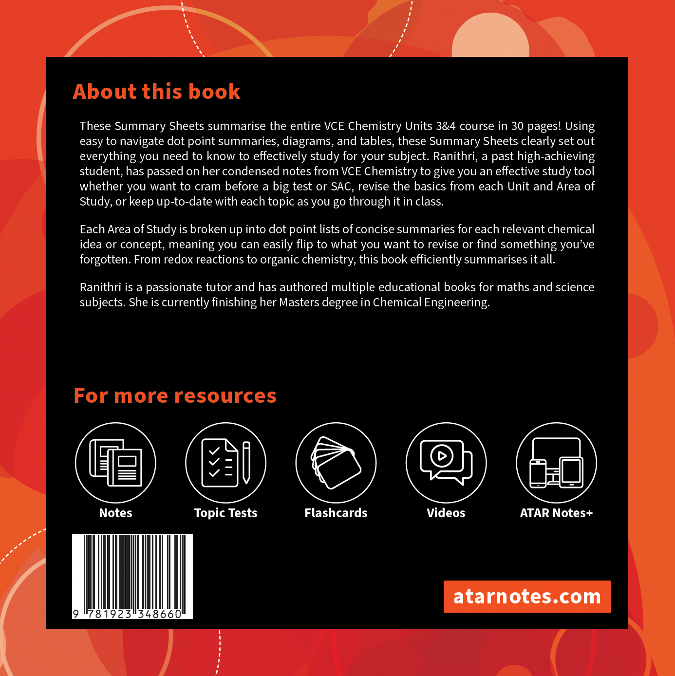 ATAR Notes VCE Chemistry 3&4 Summary Sheets (2025-2027)
