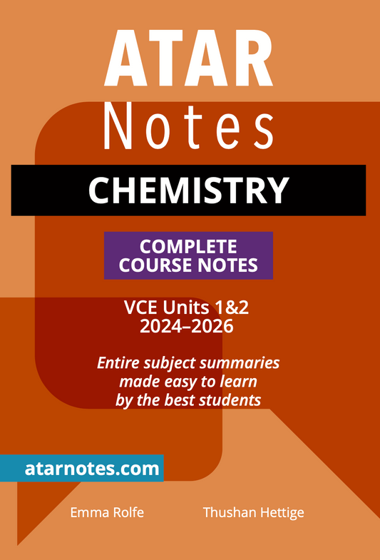 ATAR Notes VCE Chemistry 1&2 Notes (2024-2026)