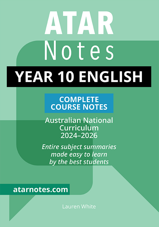 ATAR Notes Year 10 English Complete Course Notes (2024-2026)