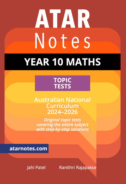 ATAR Notes Year 10 Maths Topic Tests (2024-2026)