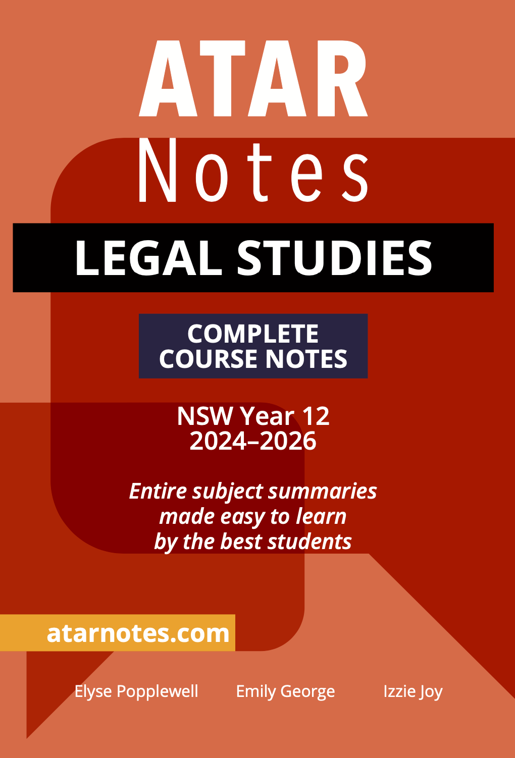 ATAR Notes HSC Year 12 Legal Studies Complete Course Notes (2024-2026)