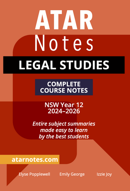 ATAR Notes HSC Year 12 Legal Studies Complete Course Notes (2024-2026)