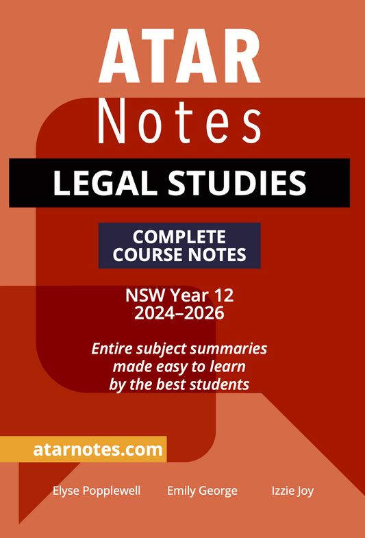 ATAR Notes HSC Year 12 Legal Studies Complete Course Notes (2024-2026)