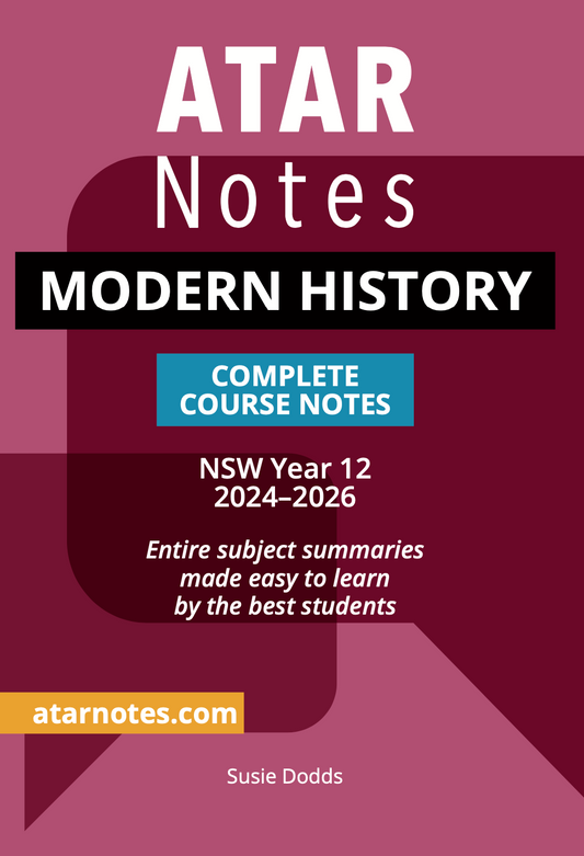 ATAR Notes HSC Year 12 Modern History Complete Course Notes (2024-2026)