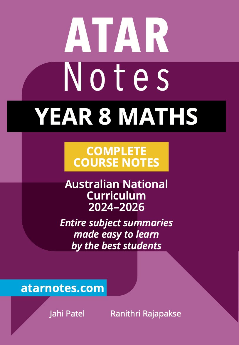 ATAR Notes Year 8 Maths Complete Course Notes (2024-2026)