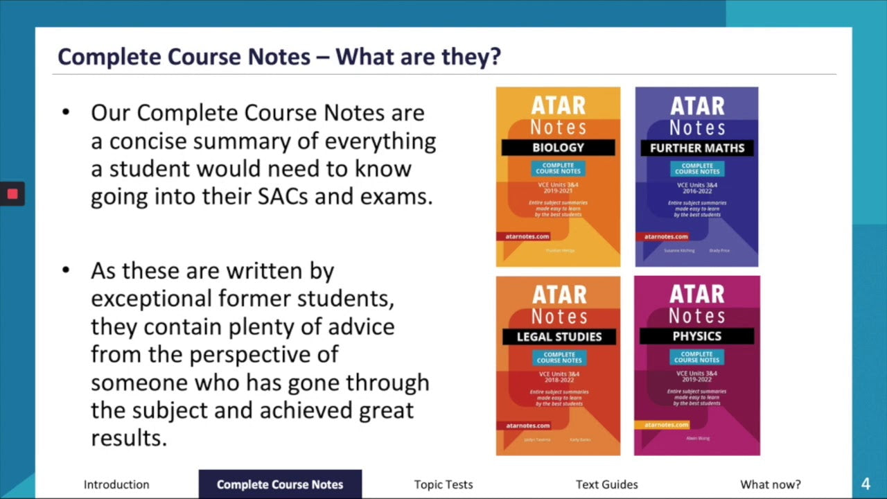 Load video: Complete Course Notes walkthrough video