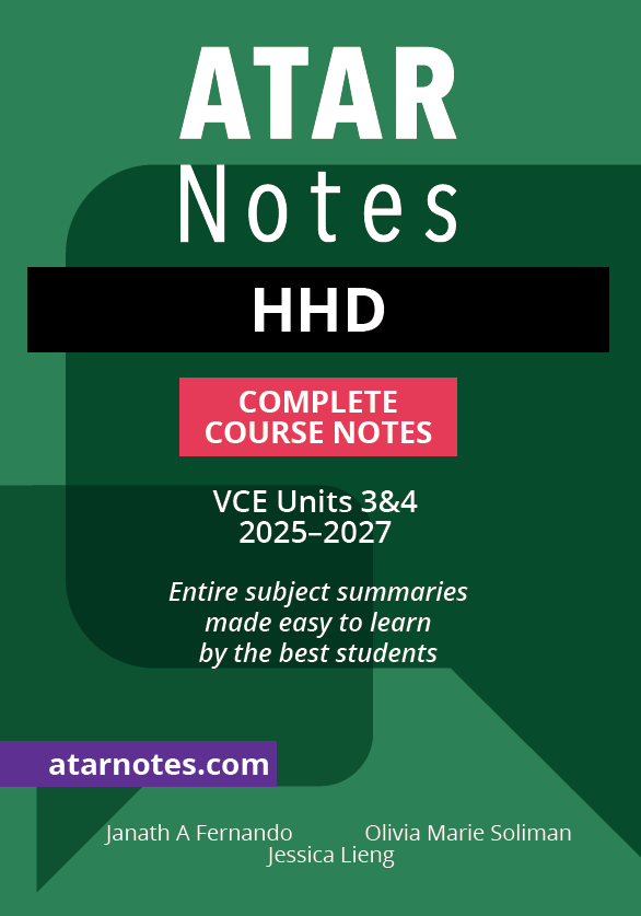 ATAR Notes VCE Health and Human Development (HHD) 3&4 Complete Course Notes (2025–2027)