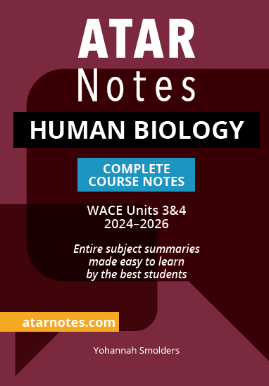 ATAR Notes WACE Year 12 Human Biology 3&4 Notes (2024-2026)