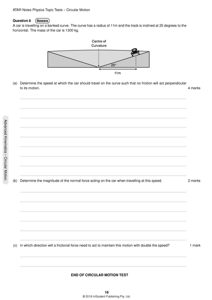 ATAR Notes HSC Year 12 Physics Topic Tests (2024-2026)