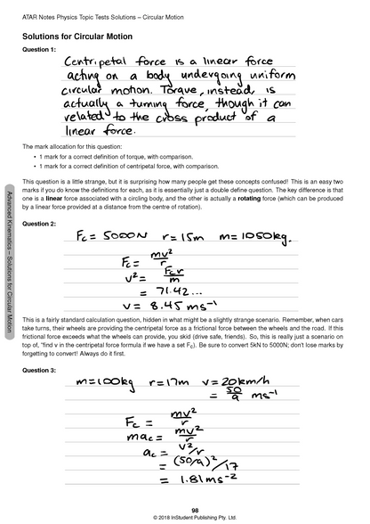 ATAR Notes HSC Year 12 Physics Topic Tests (2024-2026)