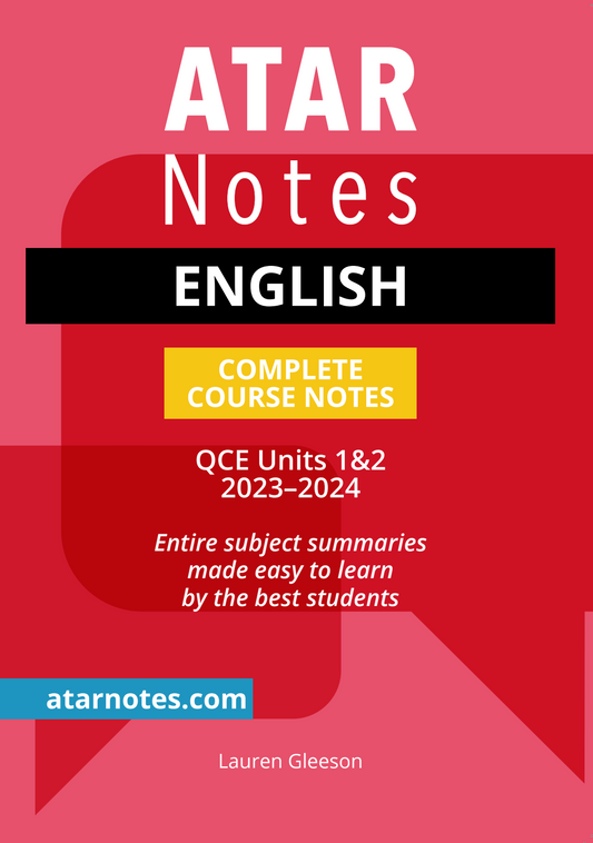 ATAR Notes QCE English 1&2 Notes (2023-2024)