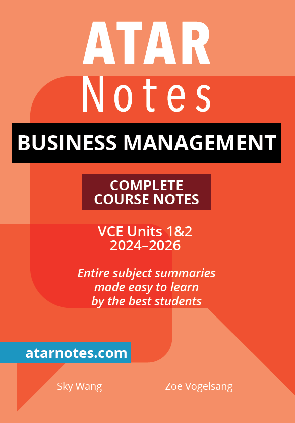 ATAR Notes VCE Business Management 1&2 Notes (2024-2026)