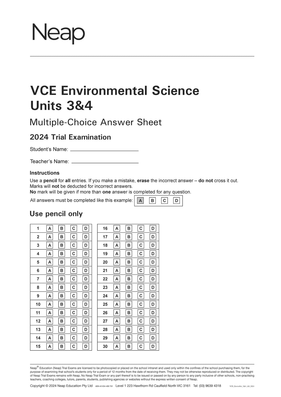 Neap Education Products Page 10 ATAR Notes