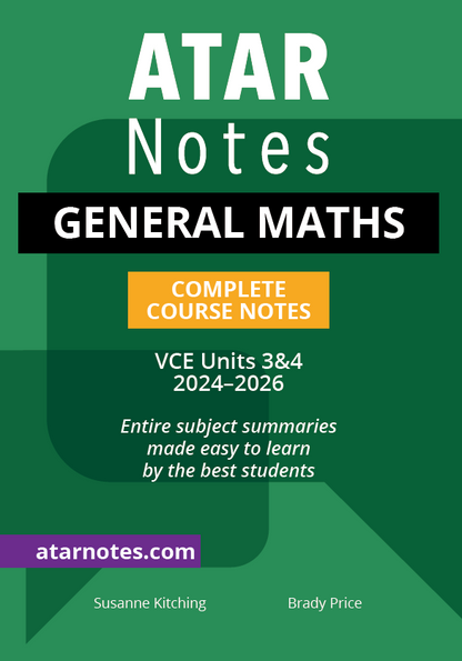 ATAR Notes VCE General Maths 3&4 Topic Tests (2024-2026)