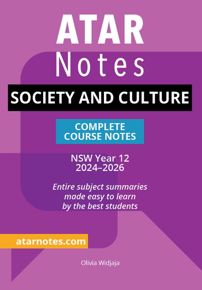 ATAR Notes HSC Year 12 Society and Culture Complete Course Notes (2024-2026)