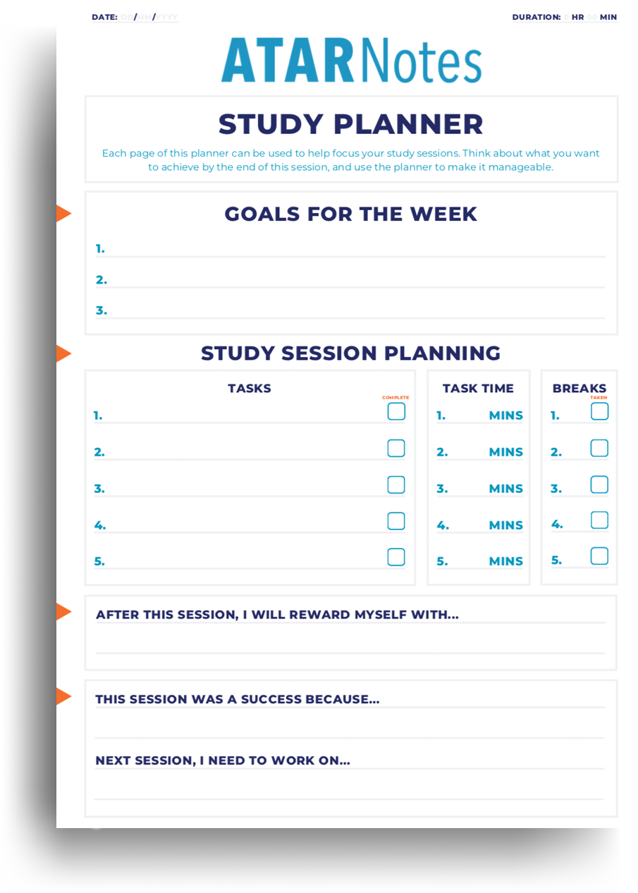 ATAR Notes Study Planner