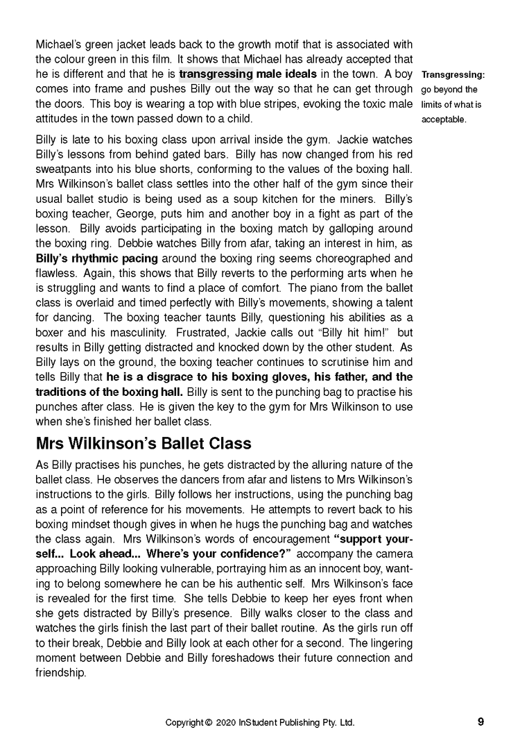 Text Guide: Billy Elliot by Stephen Daldry