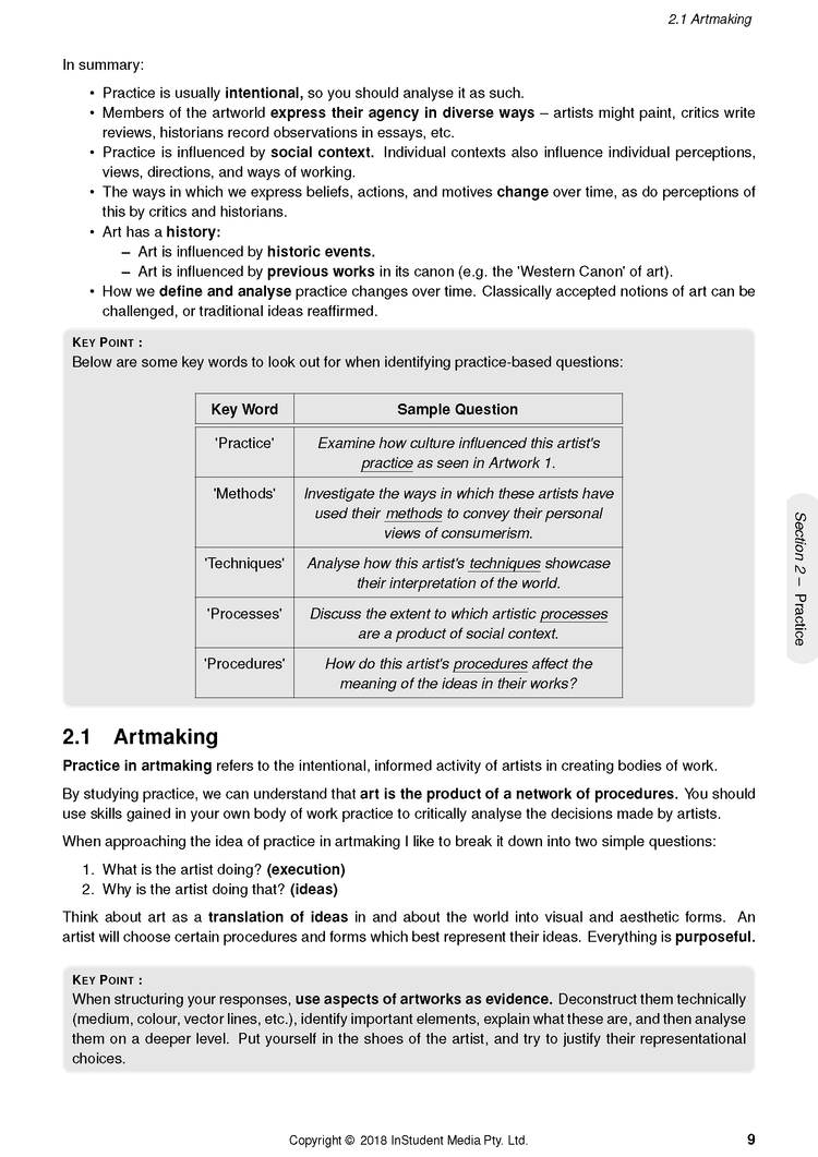 ATAR Notes HSC Year 12 Visual Arts Complete Course Notes