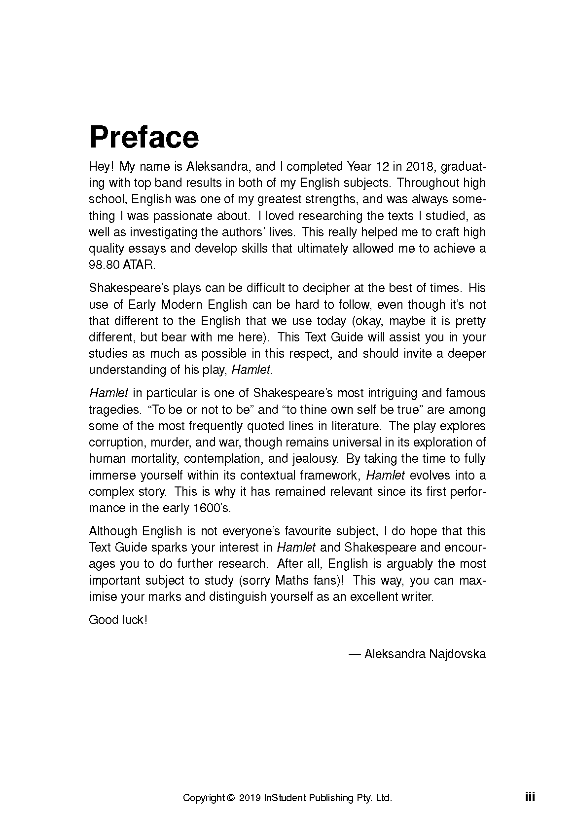 Text Guide: Hamlet by William Shakespeare – ATAR Notes