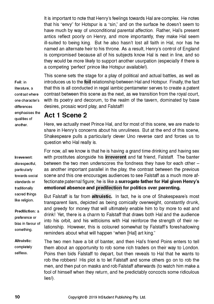 Text Guide: Henry IV Part 1 by William Shakespeare
