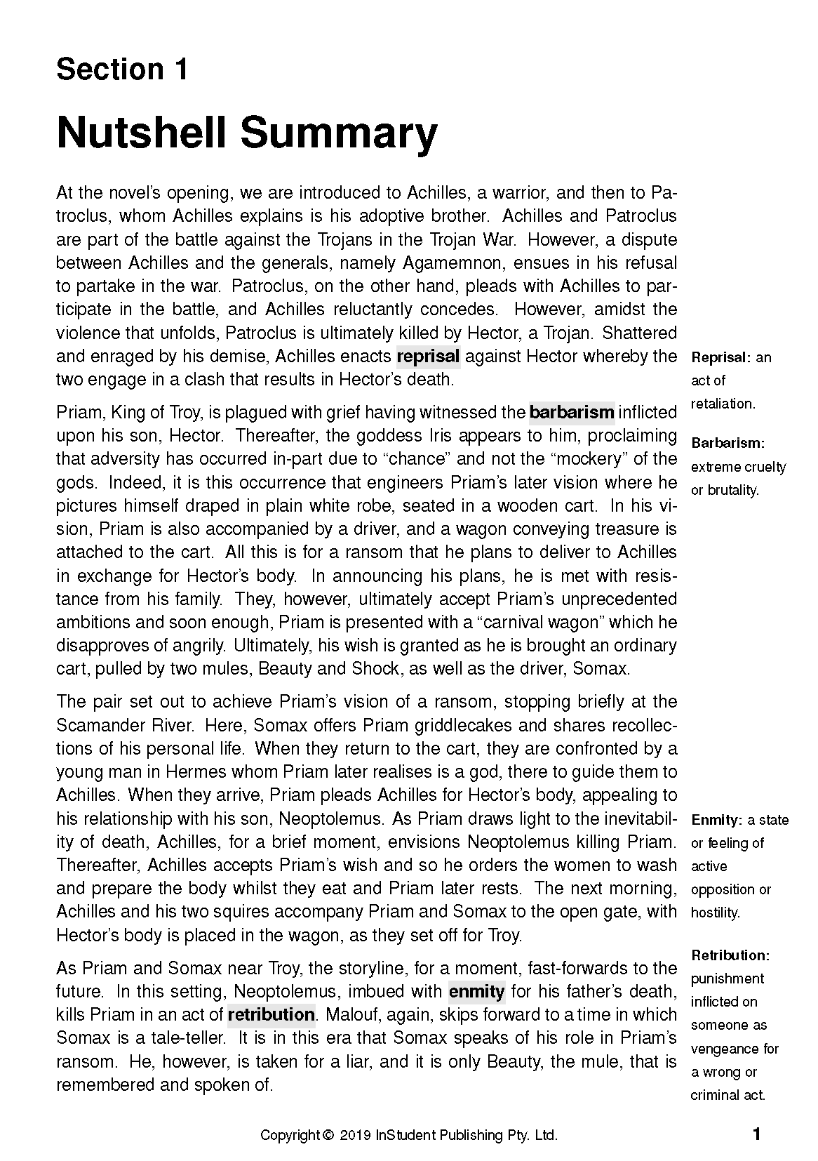 Text Guide: Ransom by David Malouf – ATAR Notes