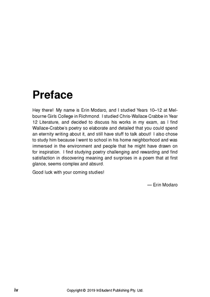 Text Guide: Selected Poems by Chris Wallace-Crabbe