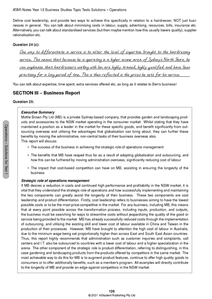 ATAR Notes HSC Year 12 Business Studies Topic Tests