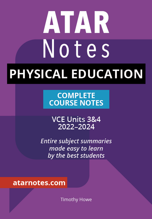 ATAR Notes VCE Physical Education (PE) 3&4 Complete Course Notes
