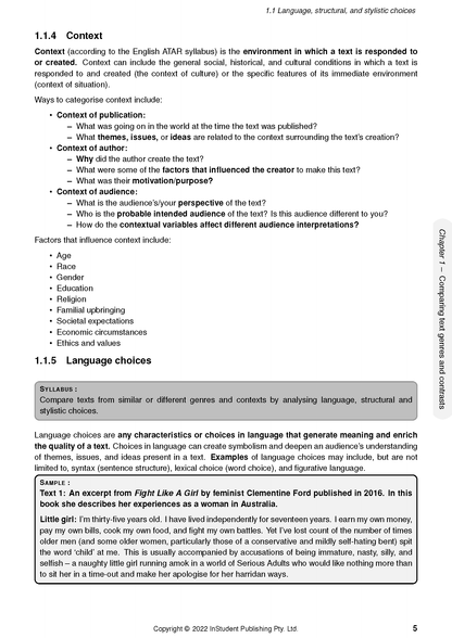 ATAR Notes WACE Year 12 English 3&4 Complete Course Notes (2024-2026)