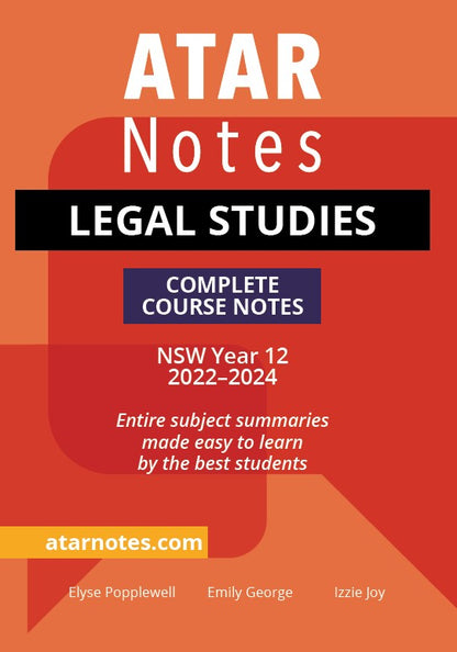 ATAR Notes HSC Year 12 Legal Studies Complete Course Notes