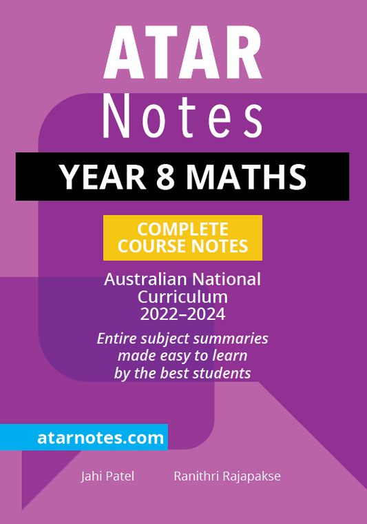 ATAR Notes Year 8 Maths Complete Course Notes